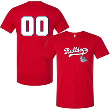 Load image into Gallery viewer, Bulldogs Cotton Short sleeve Shirt Adult and Youth WITH NUMBER